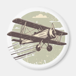Íman Piloto de Biplano Vintage