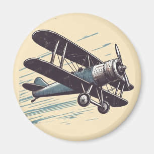 Íman Piloto de Biplano Vintage