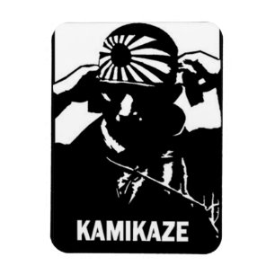 Íman Piloto Japonês Branco e Negro do Kamikaze