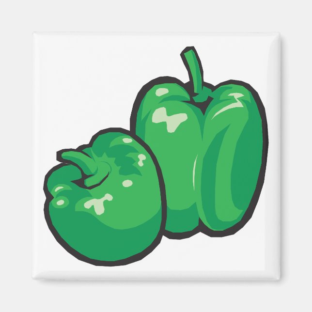 Íman pimentões verdes (Frente)