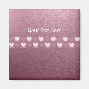 Íman Pin cor-de-rosa personalizado dos corações