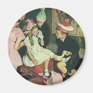 Íman Pin do jogo de crianças do vintage a cauda no asn