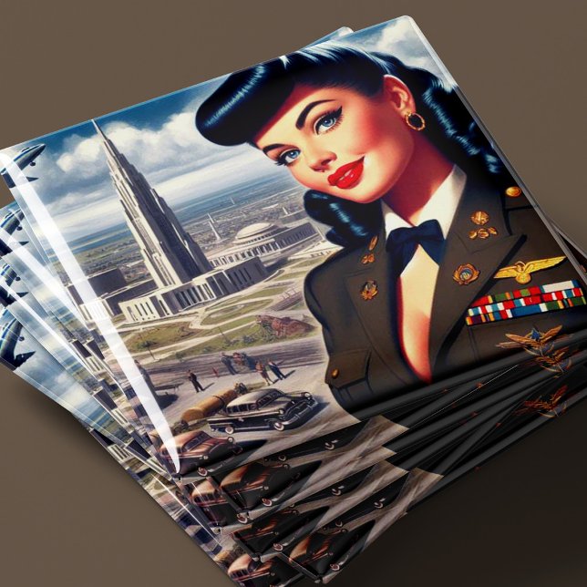 Íman Pin-up Militar Fofo (Criador carregado)