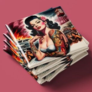 Íman Pin-up Vintage Tatuada
