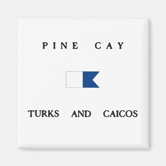 Íman Pine Cay Turks e Caicos, Bandeja Alfa (Frente)