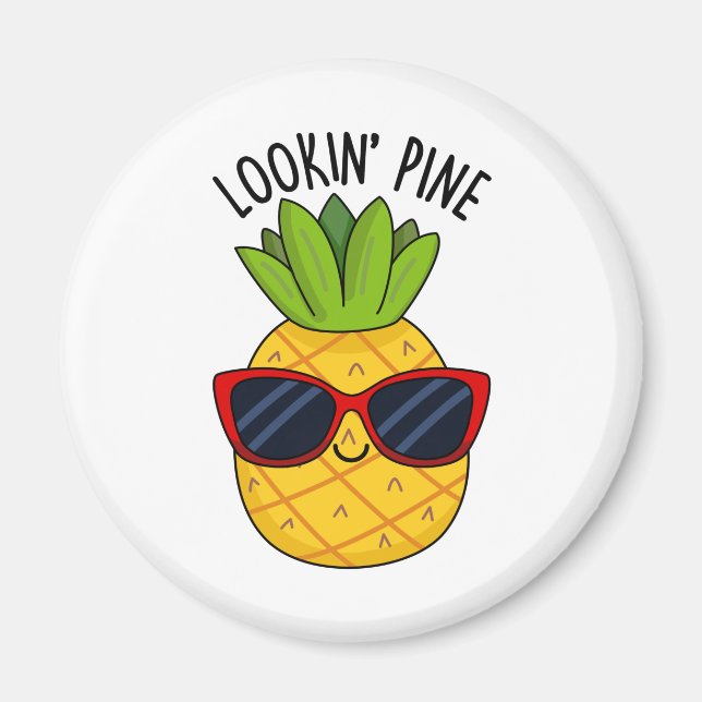 Íman Pine Engraçado Pineapple Pun (Frente)