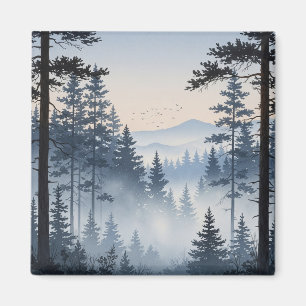 Íman Pine Forest Watercolor