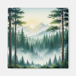 Íman Pine Forest Watercolor