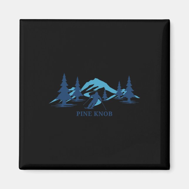 Íman Pine Knob Michigan Ski Resort Skiier (Frente)