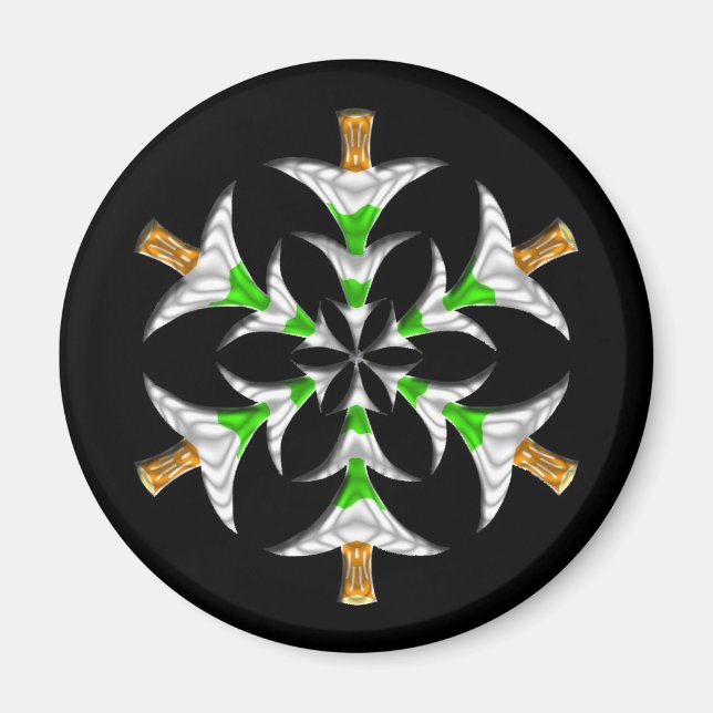 Íman Pine Tree Snowflake - Magnet (Frente)