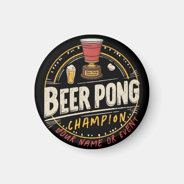 Íman Ping Pong Beer League Personalizado (Frente)