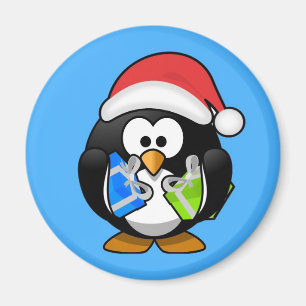 Íman Pinguim animado pequeno bonito do Natal