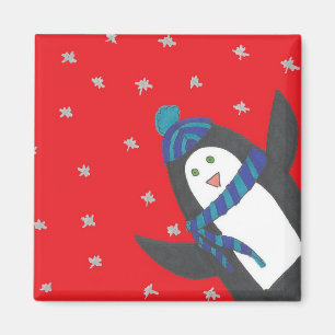Íman Pinguim bonito do Natal