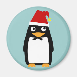 Íman Pinguim com chapéu do papai noel