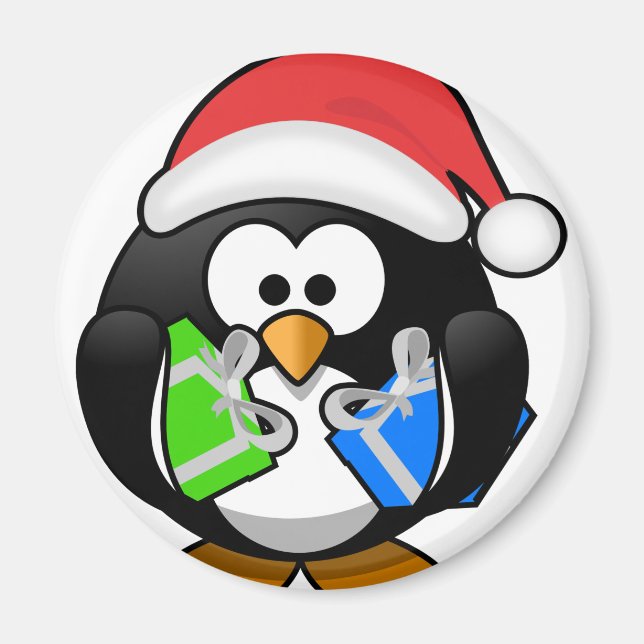 Íman Pinguim com presentes (Frente)