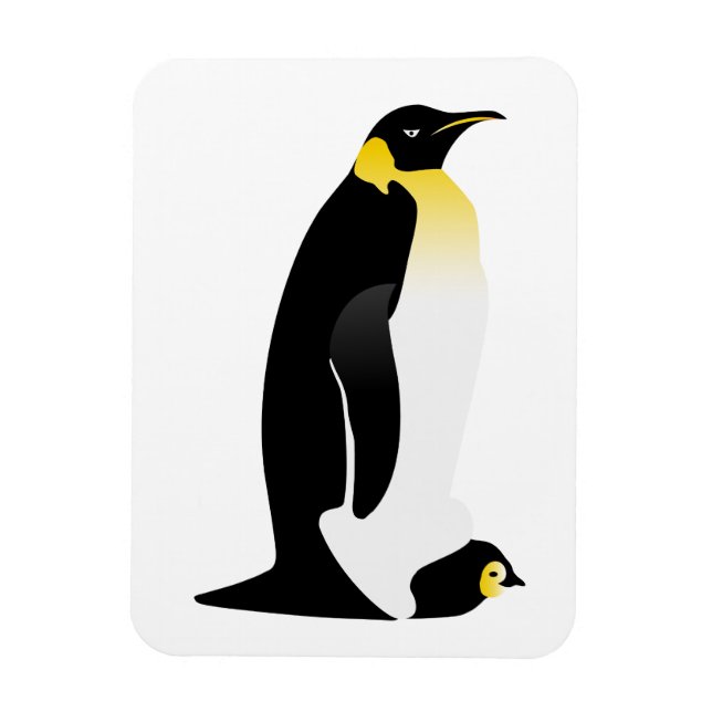 Íman Pinguim com seu bebê (Vertical)