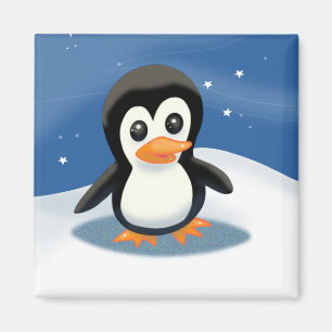 Íman Pinguim de Cartoon Adorável