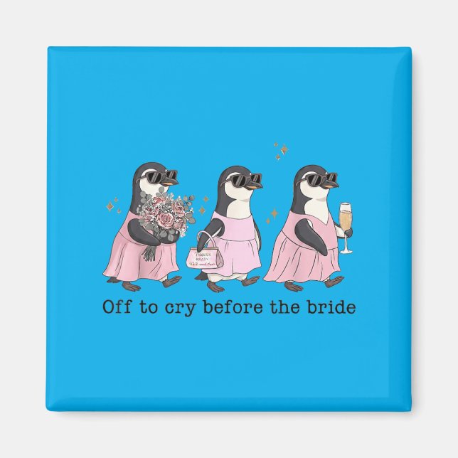 Íman Pinguim de Casamento Engraçado Para Chorar Antes d (Frente)