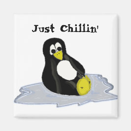 Íman Pinguim de desenho animado no gelo
