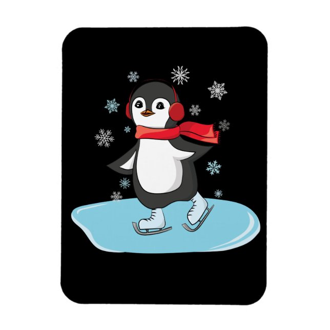 Íman Pinguim De Ice Skating (Vertical)