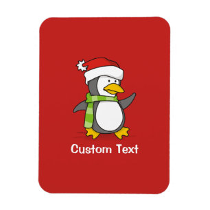 Íman Pinguim de Natal andando na neve