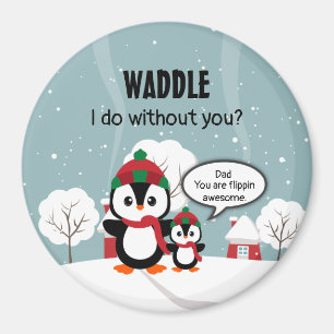 Íman Pinguim-de-neve crianças fofinhas desenho kawaii