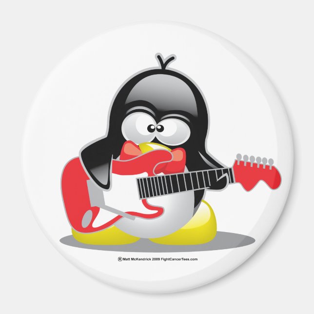 Íman Pinguim De Violão Elétrico (Frente)
