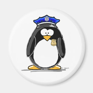 Íman Pinguim do agente da polícia