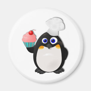 Íman Pinguim do padeiro com cupcake II