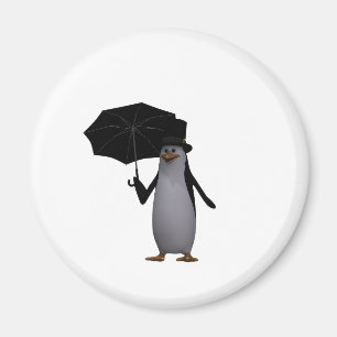 Íman pinguim e guarda-chuva