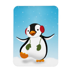 Íman Pinguim engraçado bonito do inverno