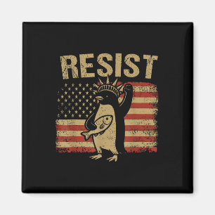 Íman Pinguim Engraçado Resiste Pinguins Legal Protesto