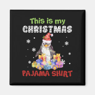 Íman Pinguim Esta É A Minha Camisa De Natal Do Pajama