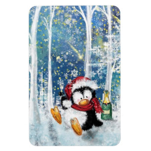 Íman Pinguim Feliz - Feliz Natal - Divertido