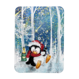 Íman Pinguim Feliz - Feliz Natal - Saúde