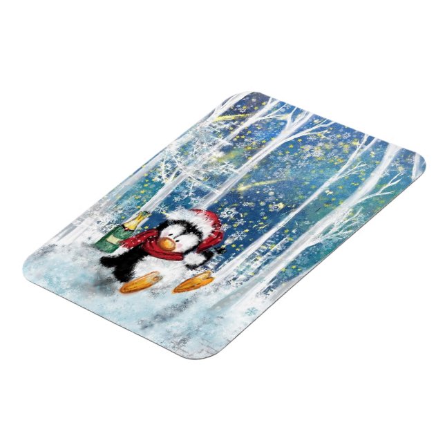 Íman Pinguim Feliz - Natal (Left Side)