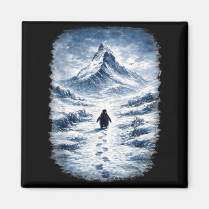 Íman Pinguim mas por que ir em direção às montanhas pin
