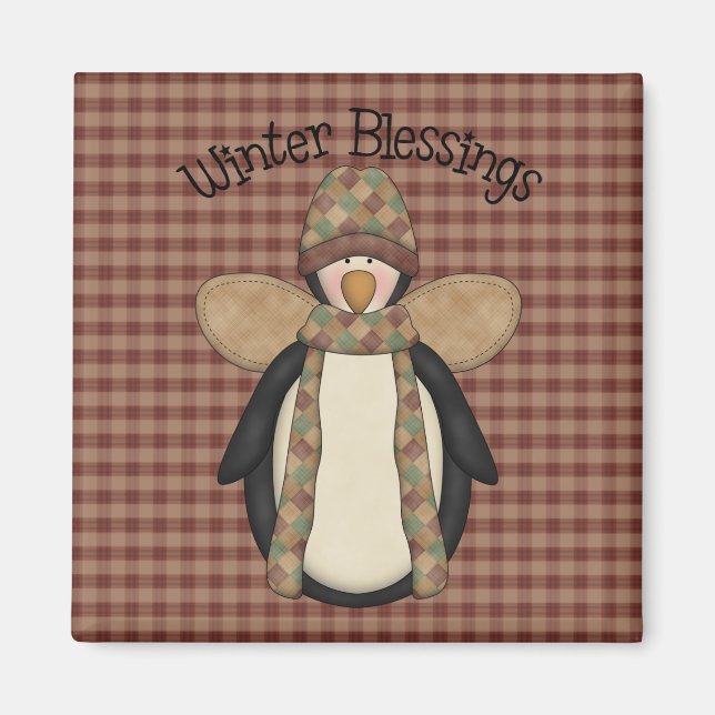 Íman Pinguim Pals Magnet de Natal (Frente)