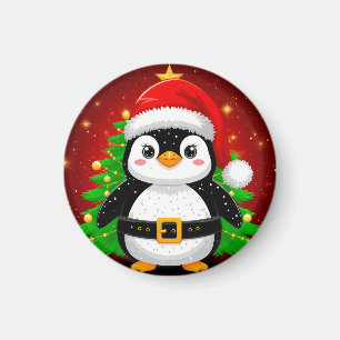 Íman 🎄 Pinguim Papai Noel Árvore de Natal Festa de Fim