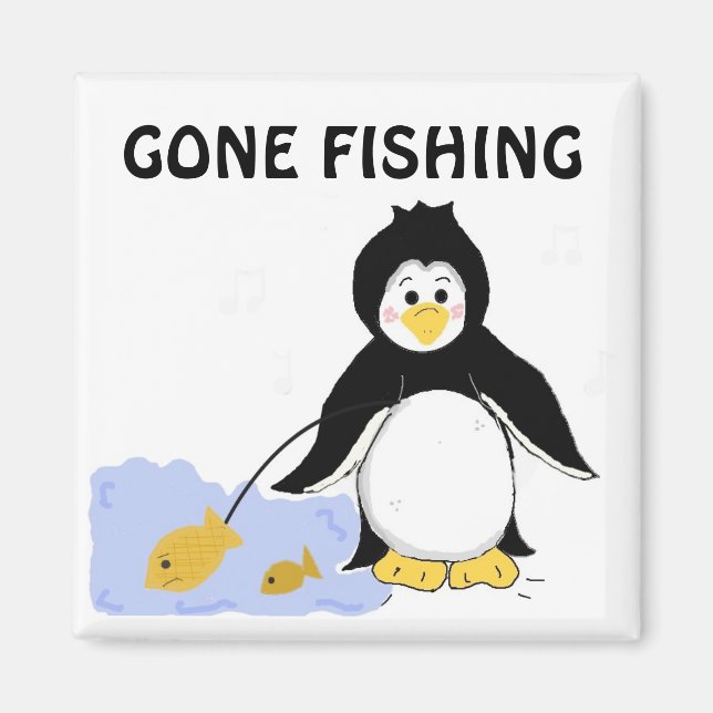 Íman Pinguim Pescador (Frente)