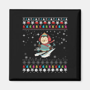 Íman Pinguim Pinguim de Esqui no Natal