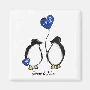 Íman Pinguim-presente de aniversário de casamento da 4