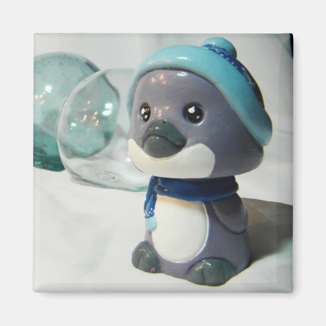 Íman Pinguim roxo mim (Frente)