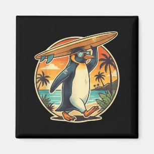 Íman Pinguim Surfista Aloha Havaiano Surf Tropical