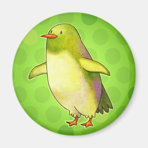 Íman Pinguim verde com ímã do ponto