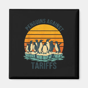 Íman Pinguins contra Tarifas AntiTarifas Funny Pengui