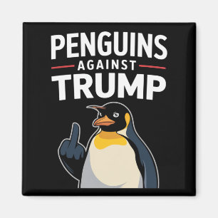 Íman Pinguins de Asas Levantadas Resistem Contra Trump