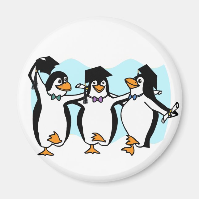 Íman Pinguins de Graduação (Frente)