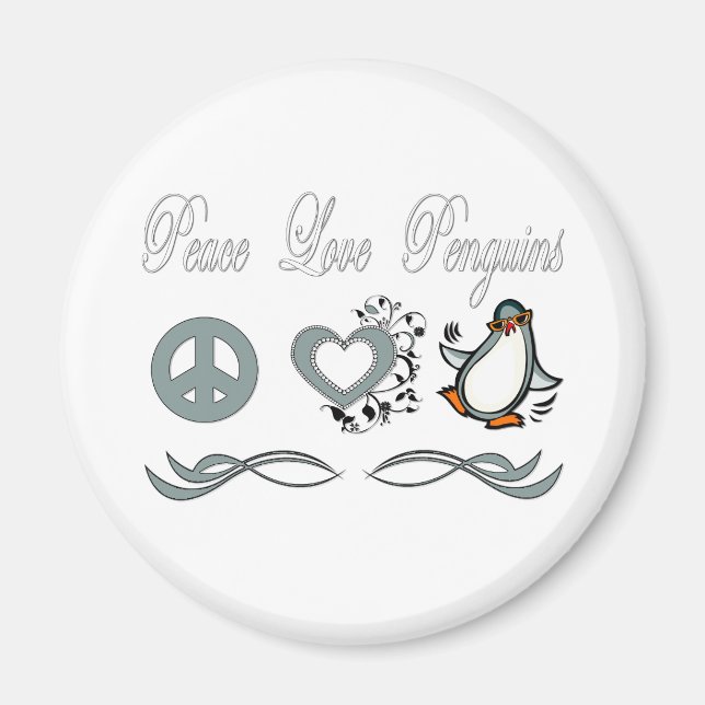Íman Pinguins de Paz e Amor (Frente)
