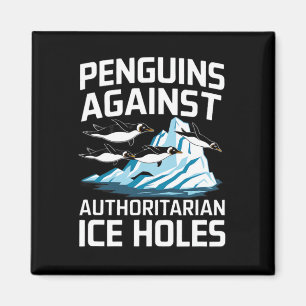 Íman Pinguins de Trump Contra Buracos de Gelo Autoritár